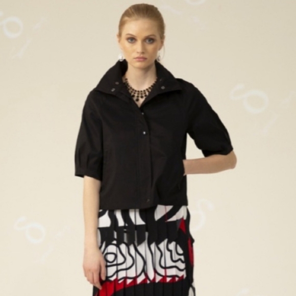 Samuel Dong Dupioni Crop Jacket Teal M - Picture 12 of 12